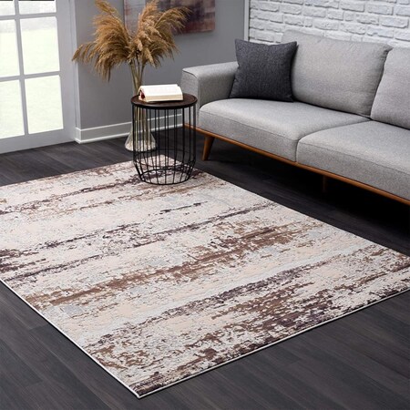 Palacedesigns 5 x 8 ft. Violet Abstract Striations Area Rug - Violet - 5' x 8' PA3104118